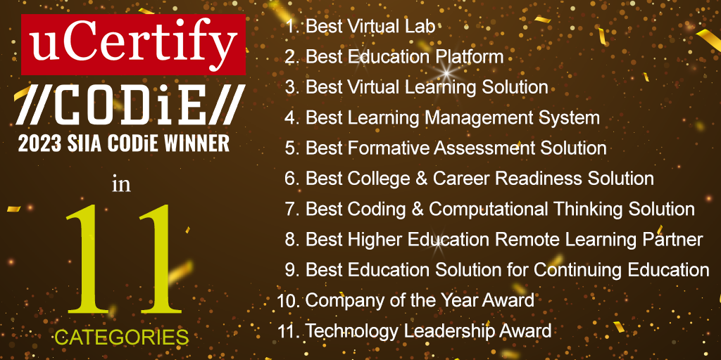 uCertify CODiE Award winner blog 000SYe